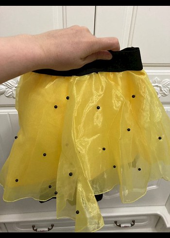 Siyah Kız Çocuk Gösterişli Kısa Kollu Elbise - Görsel 2