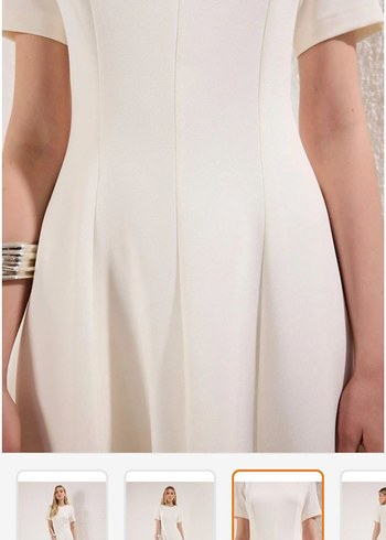 Beyaz Uzun Kadın Elbise - Görsel 2