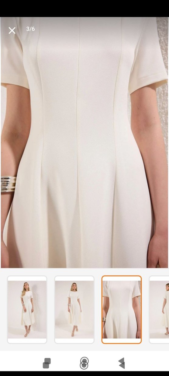 Beyaz Uzun Kadın Elbise - Görsel 2