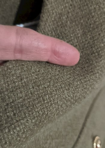 Bej Düğmeli Midi Kadın Kaban - Görsel 5