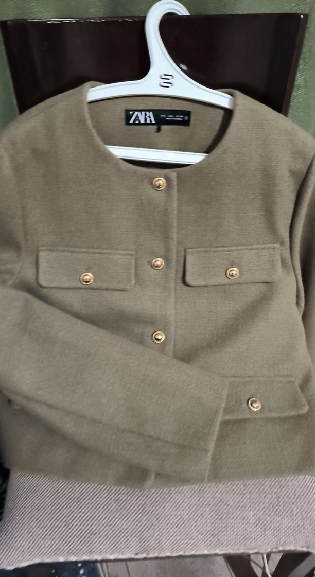 Bej Düğmeli Midi Kadın Kaban - Görsel 3