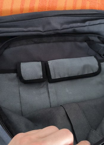 Gri Bucklelı JanSport Erkek Omuz Çantası - Görsel 8