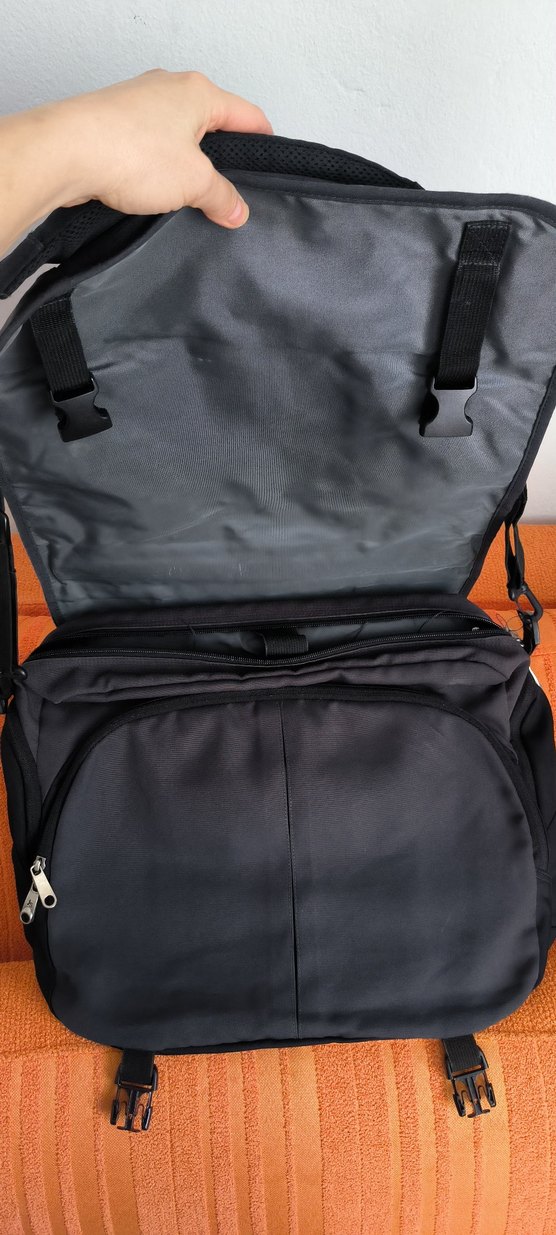 Gri Bucklelı JanSport Erkek Omuz Çantası - Görsel 2
