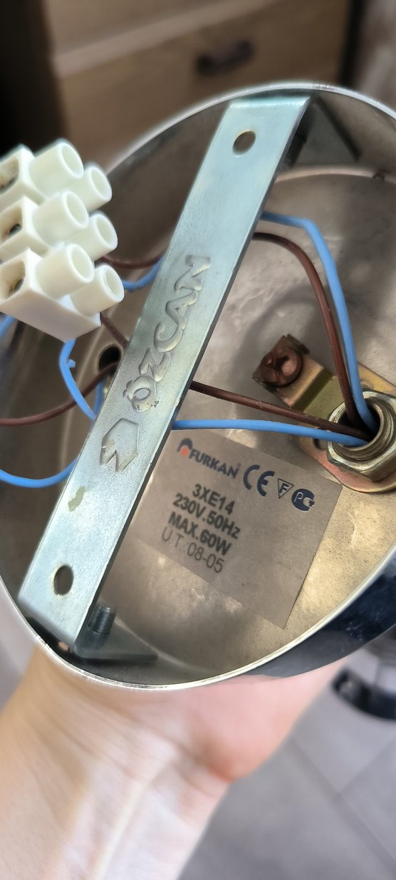 Gri Metal Tavan Lambası - Görsel 3