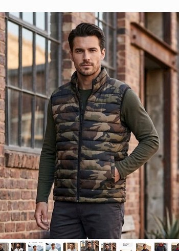 Zara Camo Desenli Sisme Yelek Sehir Ve Doga İcin Rahatlik
