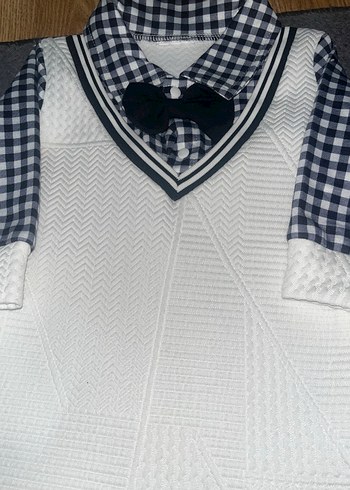 Bebek Erkek Beyaz Tulum Gömlek Yakalı - Görsel 2