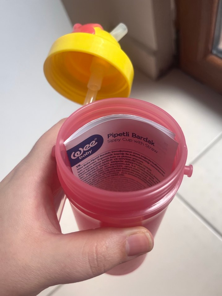 Renkli Pembe Bebek Biberonu - Görsel 2