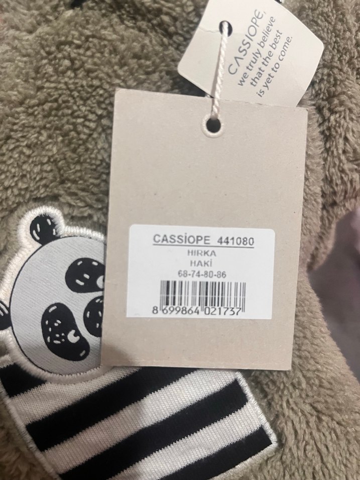 Kapüşonlu haki Erkek Çocuk Kürklü Mont - Görsel 3