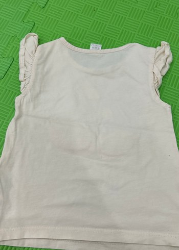 Kız Çocuk Pembe Fırfırlı Flamingo Baskılı Tişört - Görsel 2