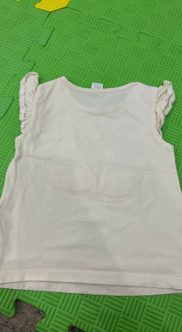 Kız Çocuk Pembe Fırfırlı Flamingo Baskılı Tişört - Görsel 2