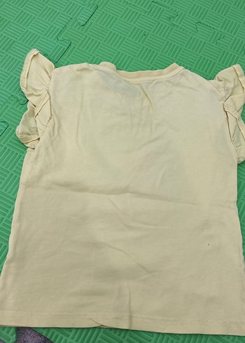 Kız Çocuk Sarı Fırfırlı Tişört - Görsel 2