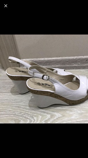 40 Beden beyaz Renk Beyaz platform sandalet