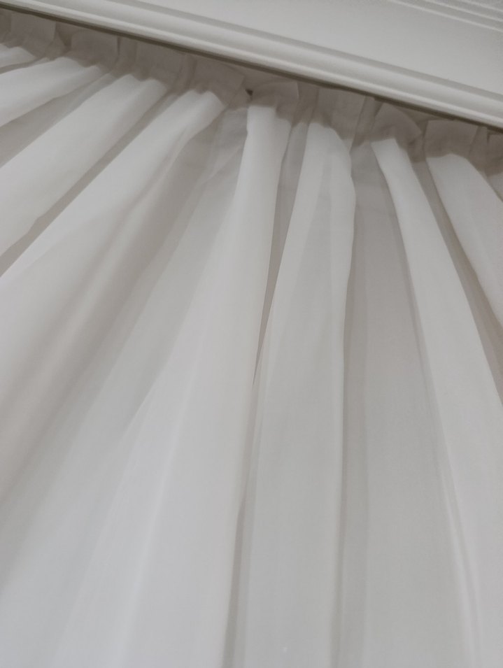 Beyaz Dantel Detaylı Perde 3adet - Görsel 5