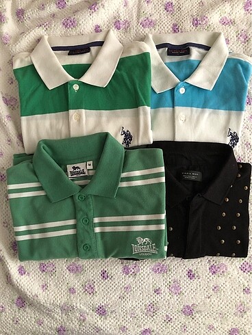 4 tane erkek Polo yakası t shirt