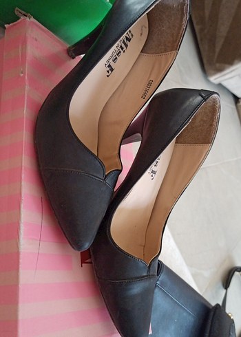 Diğer MissF Siyah Blok Topuklu Kadın Stiletto