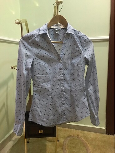 H&M mavi beyaz gömlek 36 beden