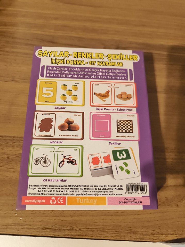 Sayilar ve Renkler Eğitim Kartları Seti - Görsel 5