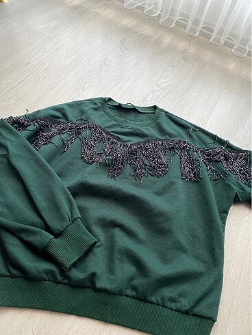 m Beden yeşil Renk Kadın sweat #zara #setrms #mavi #koton #bershka
