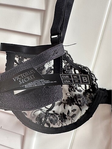 m Beden siyah Renk Victoria secret transparan sütyen 80B 85B