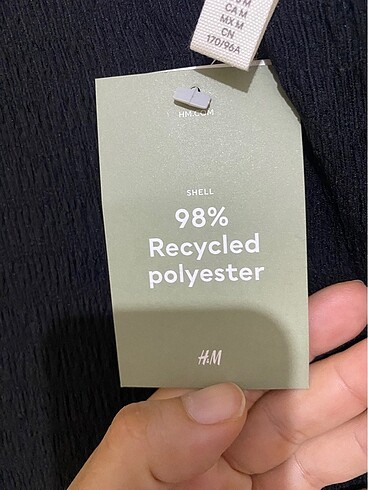 m Beden siyah Renk H&m siyah midi elbise
