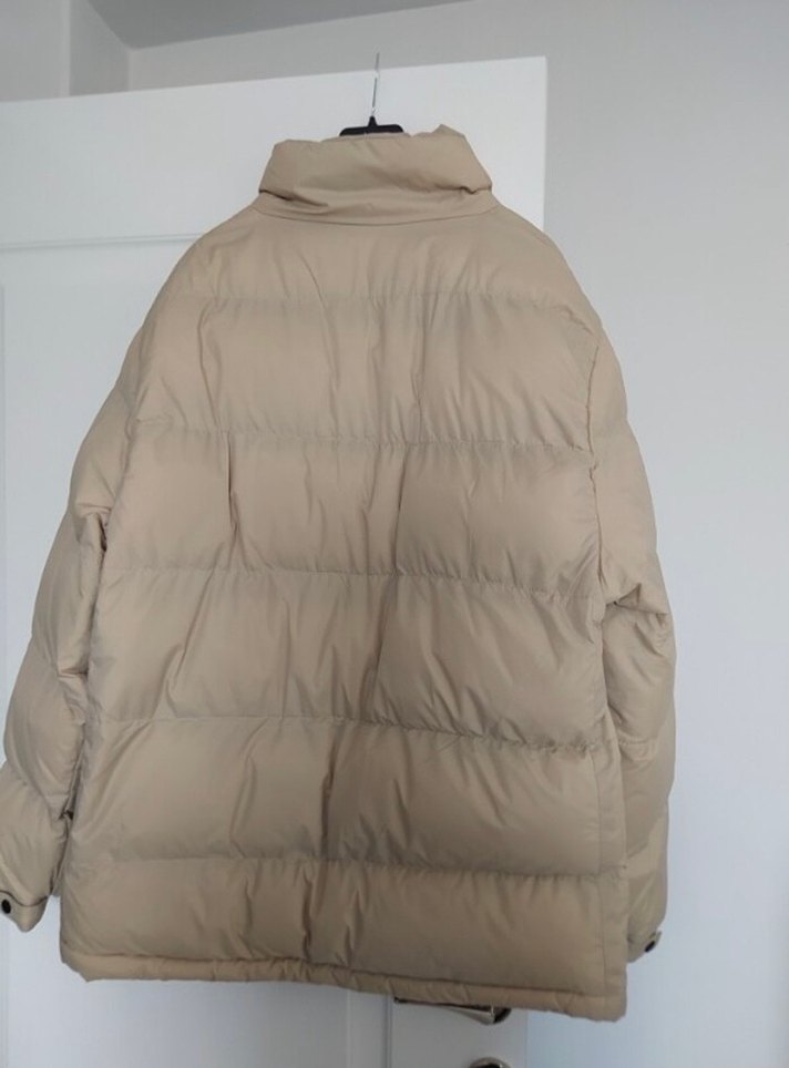 Bej Fermuarlı Yüksek Yakalı Erkek Mont - Görsel 3