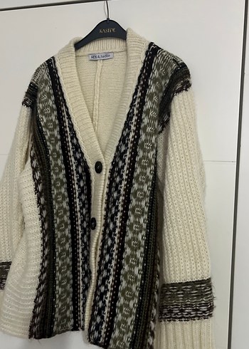 Desenli Bohem Örgü Kadın Hırka - Görsel 2