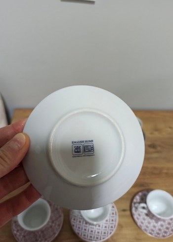 Desenli Kahve Fincanı ve Tabağı Seti - Görsel 2