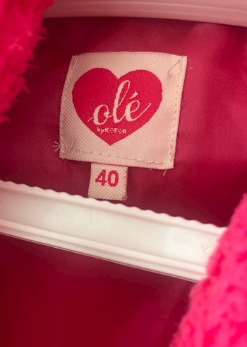 Koton Düğmeli Pembe Midi Kadın Polar Ceket - Görsel 2