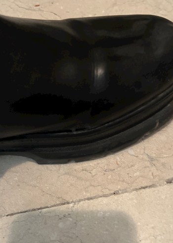 Kadın Siyah Platform Topuklu Kauçuk Bot - Görsel 4