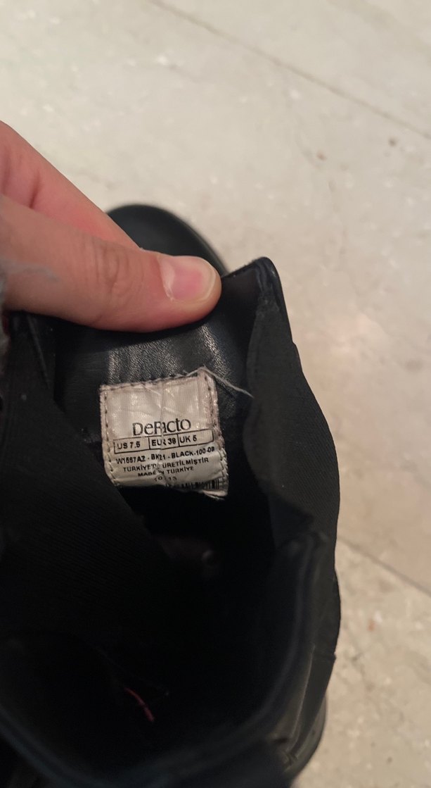 Kadın Siyah Platform Topuklu Kauçuk Bot - Görsel 3