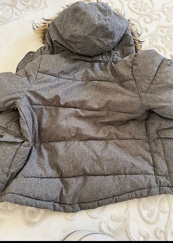 HM gri Kürklü Erkek Çocuk Mont - Görsel 2