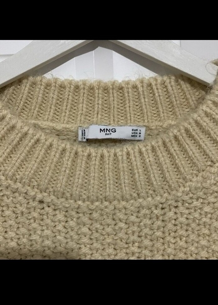 Mango kadın ekru kazak - Görsel 2