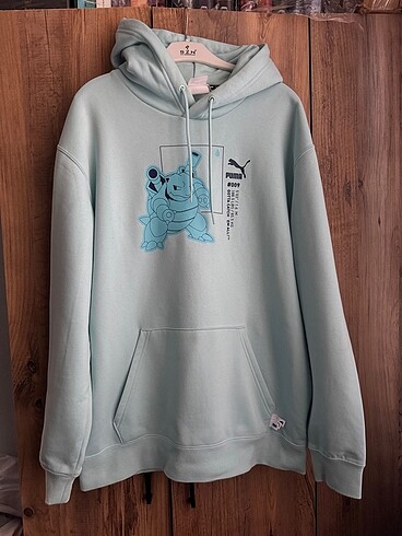 Puma X POKEMON Unisex Mavi Hoodie Blastoise