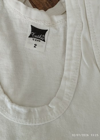 Erkek çocuk Beyaz Baskılı Klasik Atlet - Görsel 2