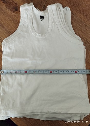 Erkek çocuk Beyaz Baskılı Klasik Atlet - Görsel 3