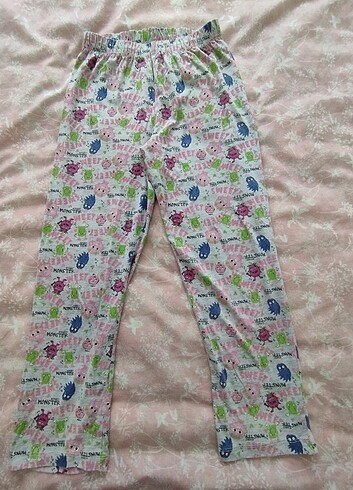 11-12 Yaş Beden çeşitli Renk Alt pijama