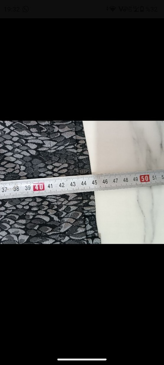 Gri Yılan Desenli mini etek - Görsel 4