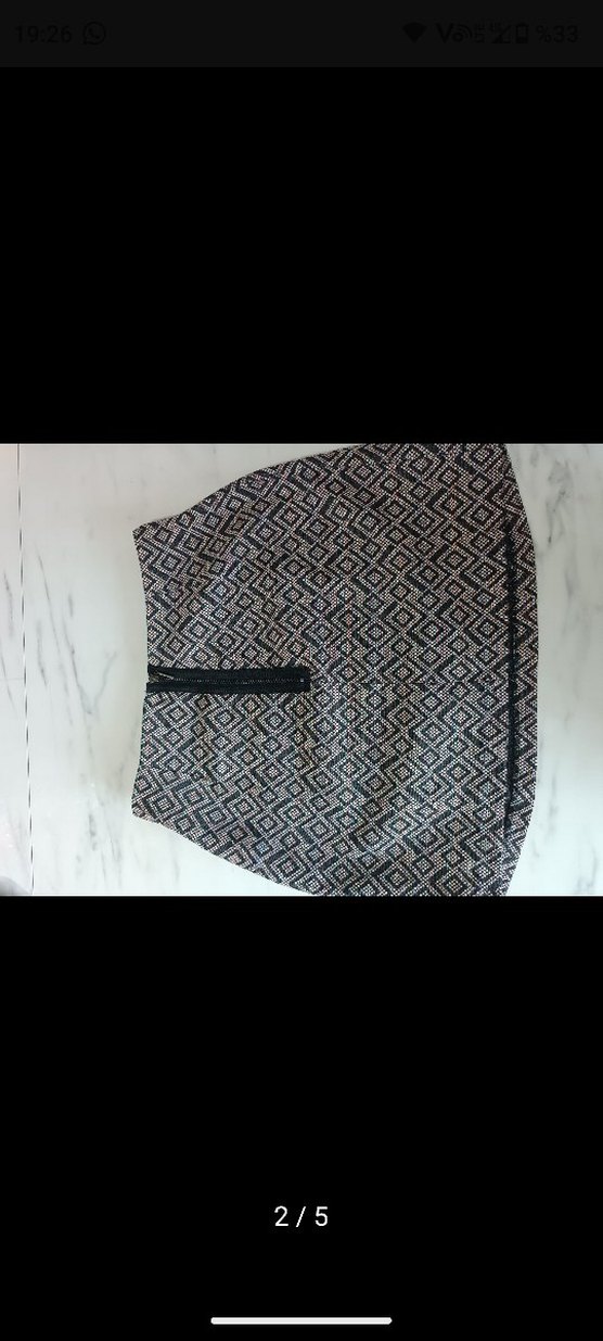 Stradivarius Desenli Bohem Kadın Mini Etek - Görsel 2