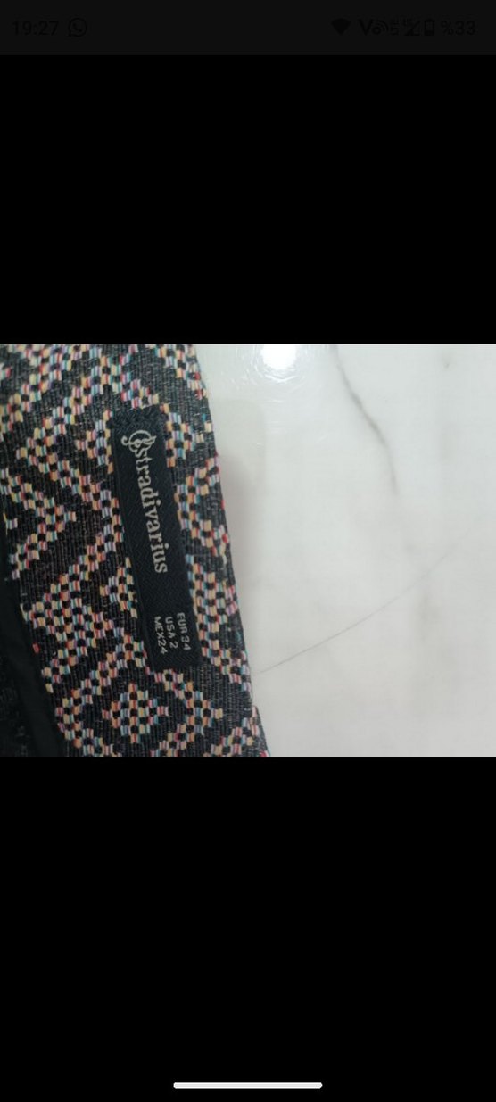 Stradivarius Desenli Bohem Kadın Mini Etek - Görsel 5