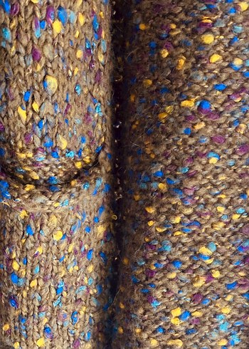 Bej Midi Kadın Yün Salaş Hırka - Görsel 2