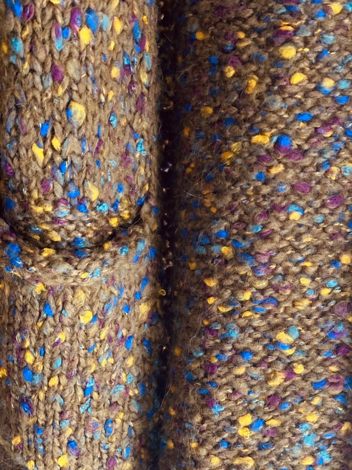 Bej Midi Kadın Yün Salaş Hırka - Görsel 2