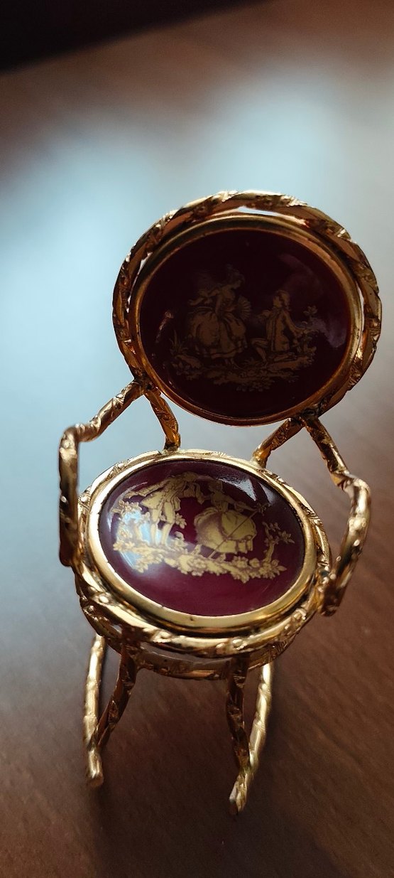 limoges Altın işlemeli Mini Sandalye - Görsel 2