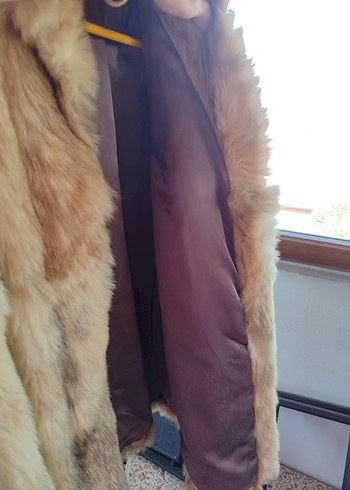 Kadın Kahverengi Uzun  Kürk Detaylı Mont - Görsel 7