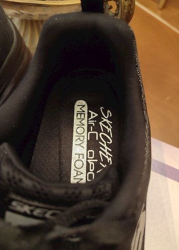 Yüksek Topuklu Siyah Desenli Bağcıklı Spor Ayakkabı - Görsel 4