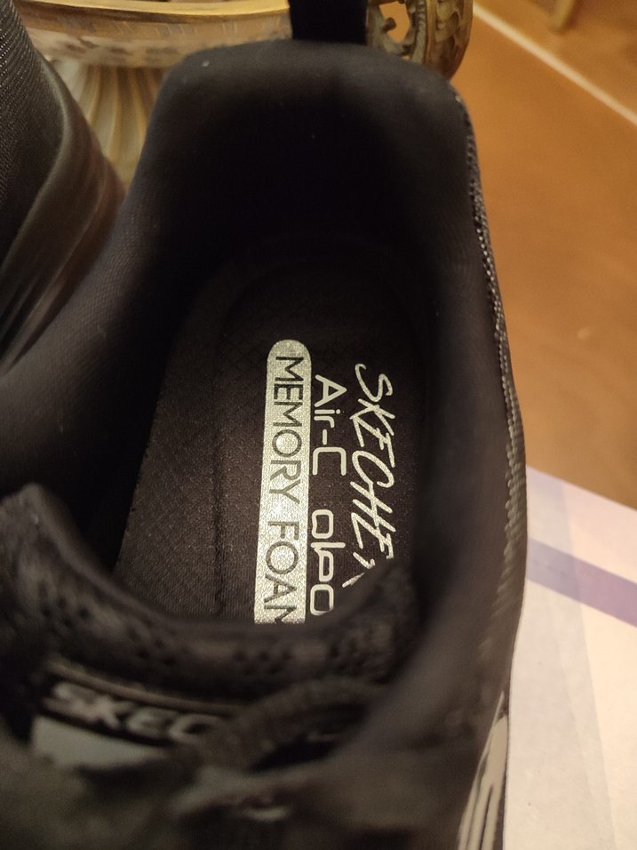 Yüksek Topuklu Siyah Desenli Bağcıklı Spor Ayakkabı - Görsel 4