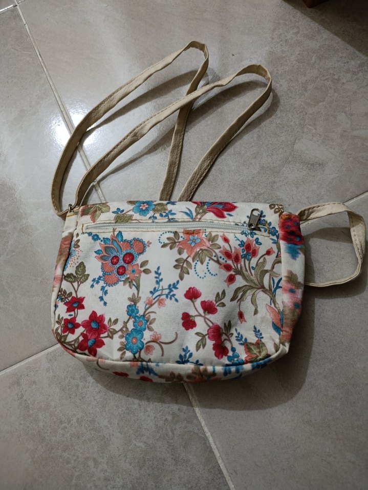 Çiçek Desenli Bohem Kadın Omuz Çantası - Görsel 2