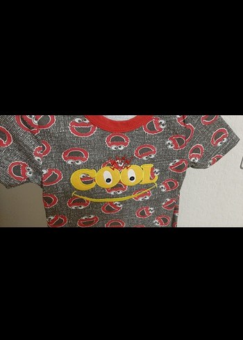 Renkli Baskılı Erkek Çocuk Kısa Kollu Pijama - Görsel 2