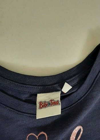 Kız Çocuk Lacivert Baskılı Tişört - Görsel 3