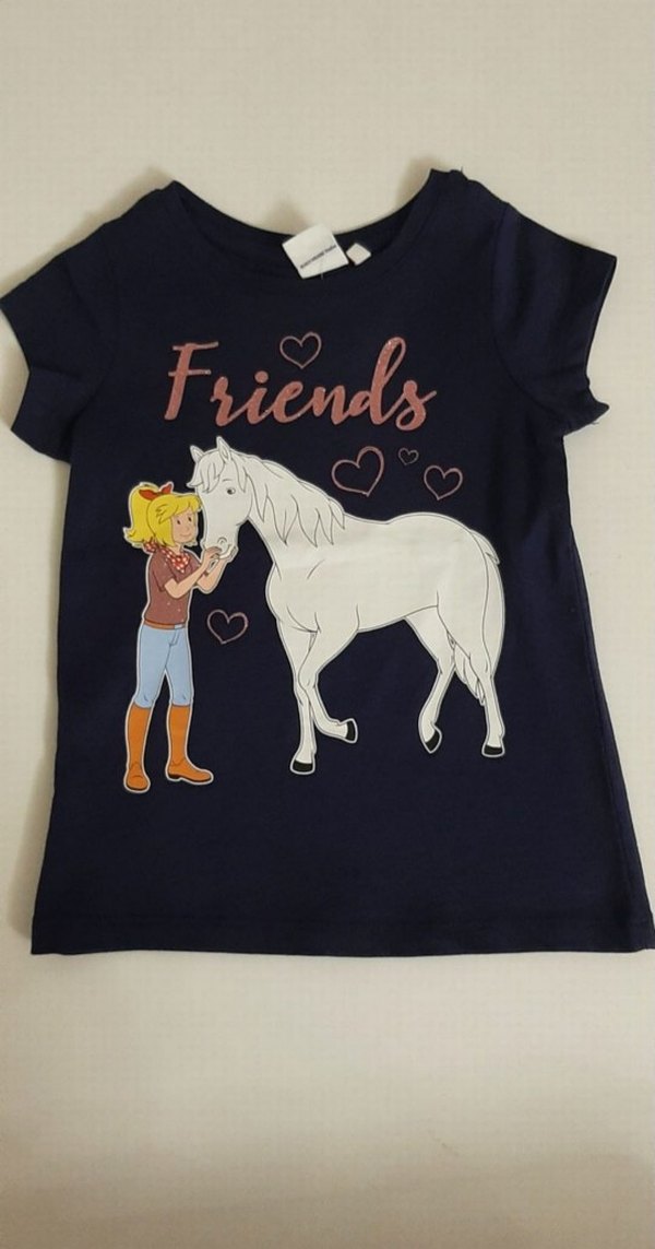 Kız Çocuk Lacivert Baskılı Tişört - Görsel 2