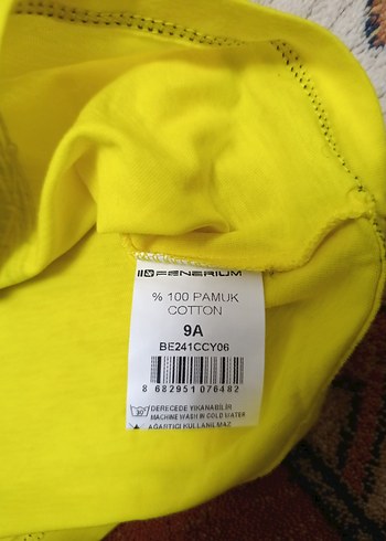 Sarı Fenerbahçe Baskılı Bebek Tişörtü - Görsel 3